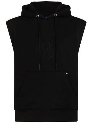 Ujjatlan kapucnis melegítő felső Karl Lagerfeld Jeans fekete
