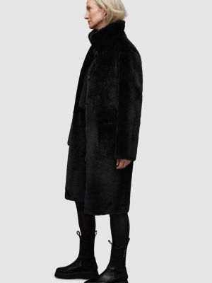 Oboustranný zimní kabát Allsaints černý