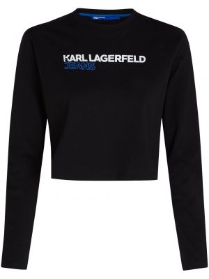 Långärmad t-shirt Karl Lagerfeld Jeans svart