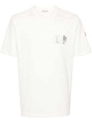 T-shirt aus baumwoll mit print Moncler weiß