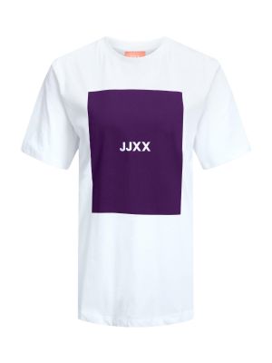 Тениска с кехлибар Jjxx бяло
