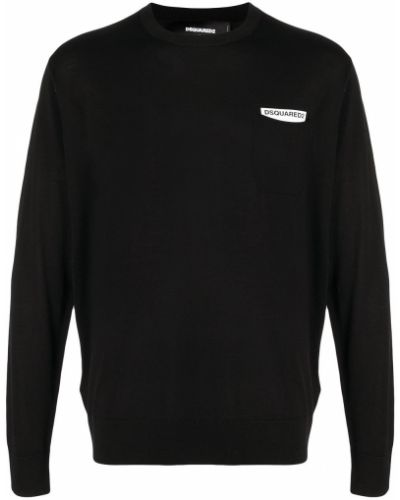 Jersey con estampado de tela jersey Dsquared2 negro
