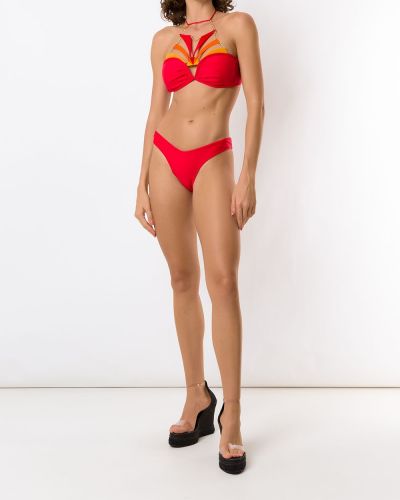 Bikini con bordado Amir Slama rojo
