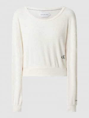 Krótka bluza Calvin Klein Jeans biała