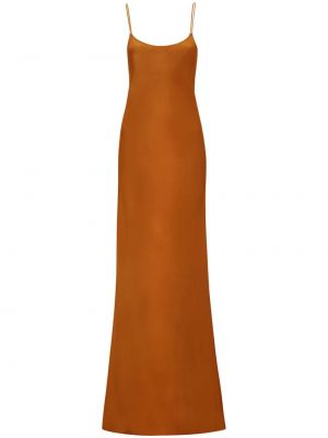 Hosszú ruha Victoria Beckham narancsszínű