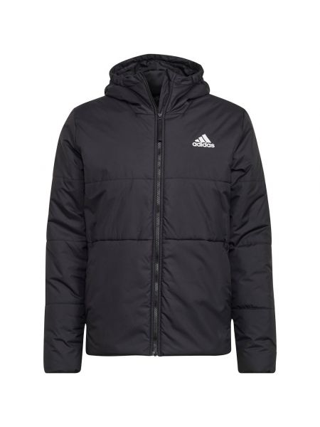 Утепленная куртка в полоску Adidas черная