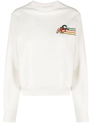 Sweatshirt mit stickerei aus baumwoll A.p.c. weiß