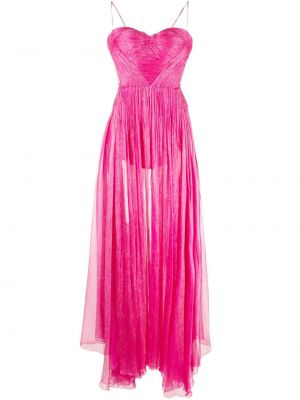 Průsvitné večerní šaty Maria Lucia Hohan růžové