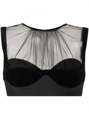 Crop top Elisabetta Franchi svart