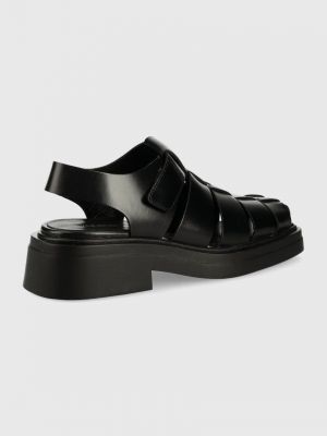 Sandały skórzane na platformie Vagabond Shoemakers czarne