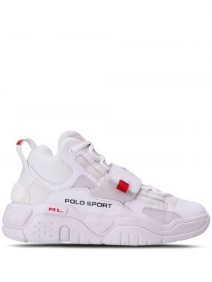 Δερμάτινα sneakers chunky Polo Ralph Lauren λευκό