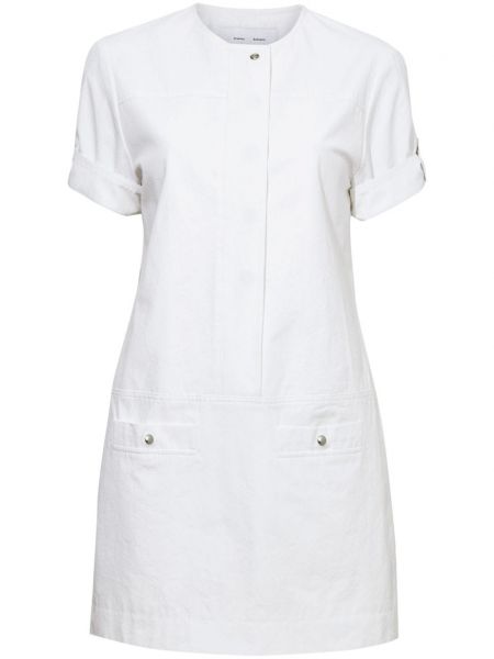 Pamučna ravna haljina Proenza Schouler White Label bijela