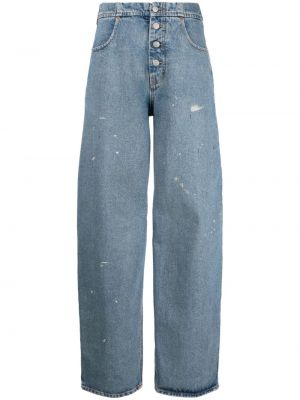Skinny džíny s vysokým pasem s oděrkami Mm6 Maison Margiela
