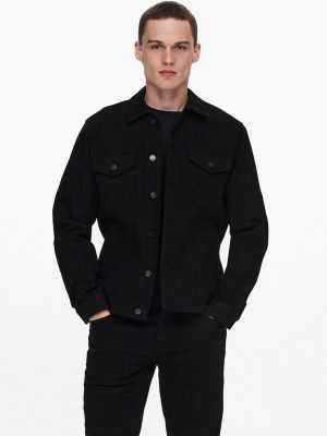 Джинсовая куртка Only & Sons, черная