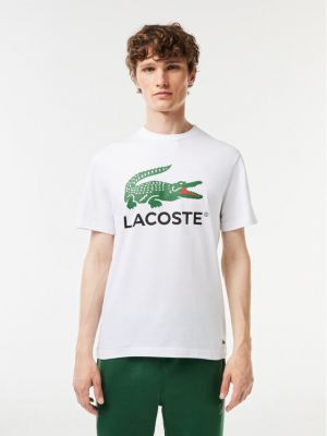 Priliehavé tričko Lacoste biela