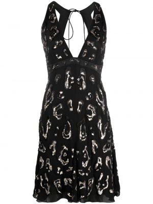 Pailletten kleid Roberto Cavalli schwarz