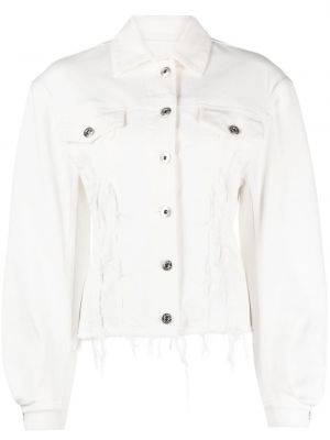 Džínová bunda s oděrkami Lanvin bílá