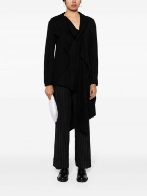 Asymetrická vlněná bunda Yohji Yamamoto černá