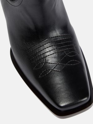 Kožené členkové topánky z ekologickej kože Stella Mccartney čierna