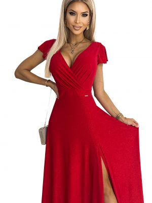 Kristály hosszú ruha Numoco piros