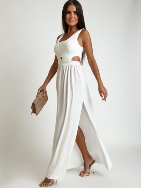 Μάξι φόρεμα Fasardi λευκό