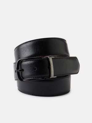 Cinturón de cuero reversible Florentino negro