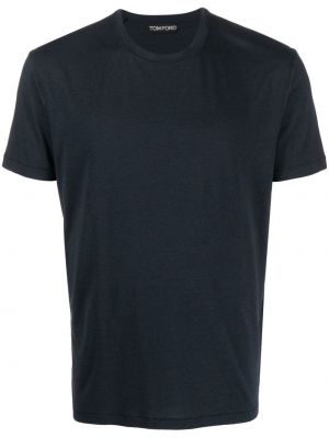 T-shirt col rond Tom Ford bleu
