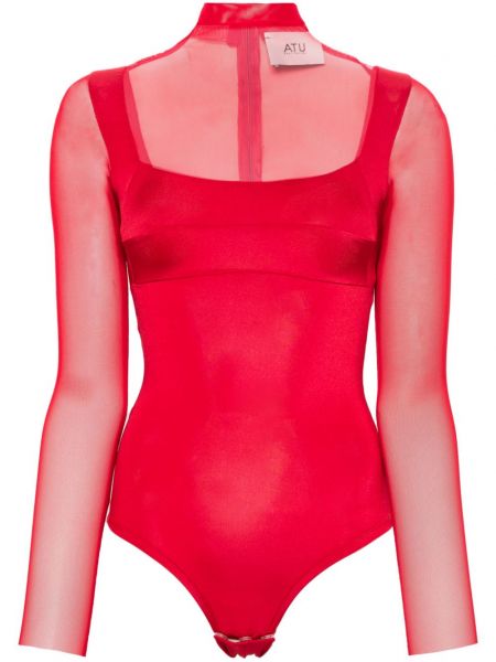 Body z siateczką Atu Body Couture czerwony