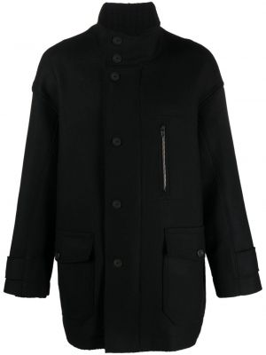 Παλτό με κουμπιά με όρθιο γιακά Isabel Benenato μαύρο