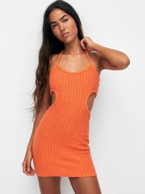 Mini šaty Pull&bear oranžová