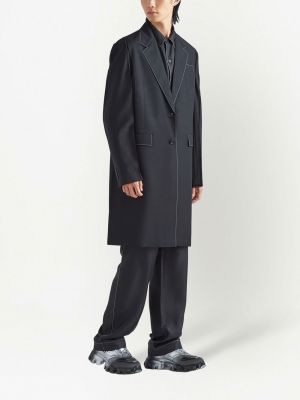 Vilnonis paltas Prada juoda