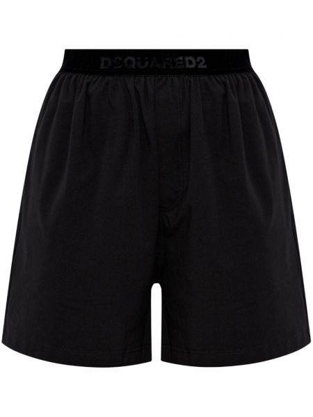 Puuvilla shortsit Dsquared2 musta