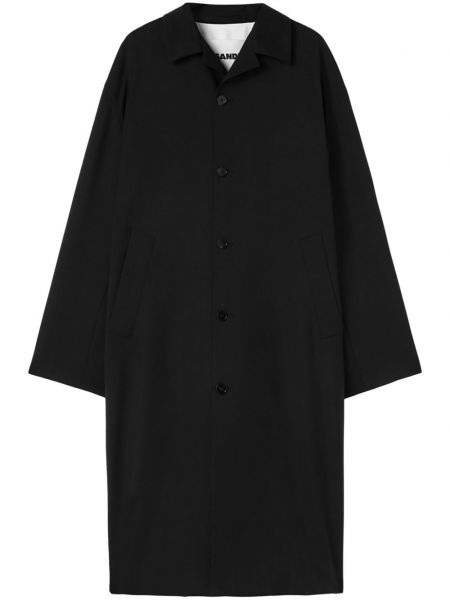 Manteau à boutons en laine Jil Sander noir