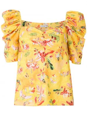 Blusa con estampado Isolda amarillo