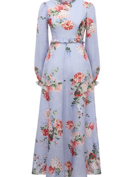 Льняное платье Forte Dei Marmi Couture голубое