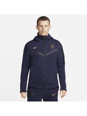 Fleece hoodie mit reißverschluss Nike blau