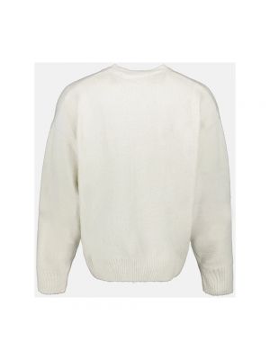 Sweter z nadrukiem z długim rękawem Palm Angels biały
