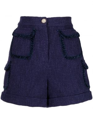 Tweed shorts Edward Achour Paris blau