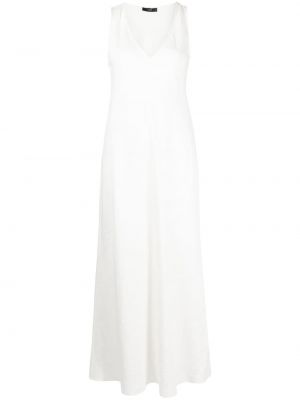 Μάξι φόρεμα με λαιμόκοψη v Voz λευκό