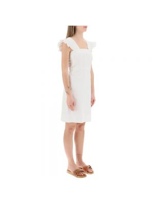 Mini vestido de algodón See By Chloé blanco