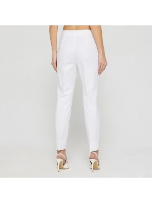 Pantalones chinos de algodón Moschino blanco