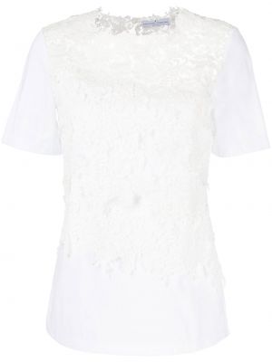 Nėriniuotas marškinėliai Ermanno Scervino balta