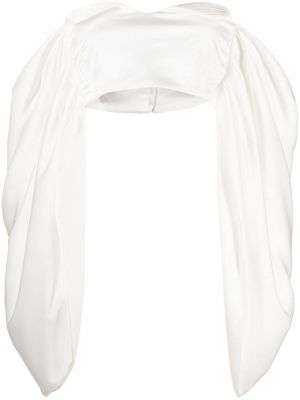 Blūze ar drapējumu Concepto balts