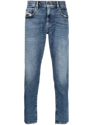 Slim fit skinny fit-jeans med sliten Diesel blå