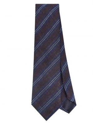 Lanena kravata s črtami Tagliatore