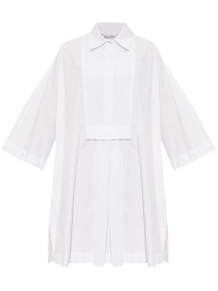 Pamučna haljina bootcut Max Mara bijela