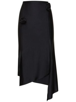 Falda midi de tela jersey Coperni negro