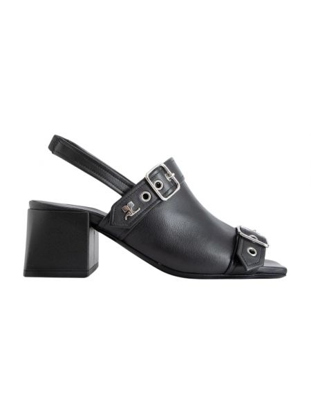 Spitzen sandale mit spitzer schuhkappe Courreges schwarz