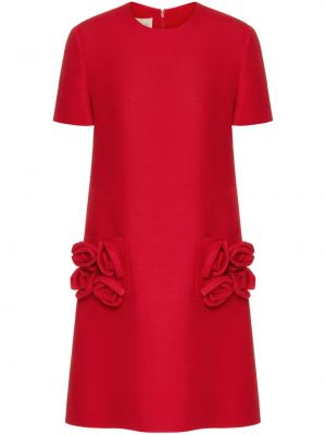 Gėlėtas mini suknele Valentino Garavani raudona