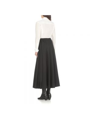 Falda midi de lana con bolsillos Yohji Yamamoto negro